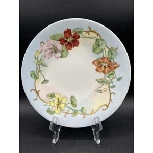 VTG J.P. France Limoges Hand Painted Floral Plate Signed Lucy Ross 1903 RARE!